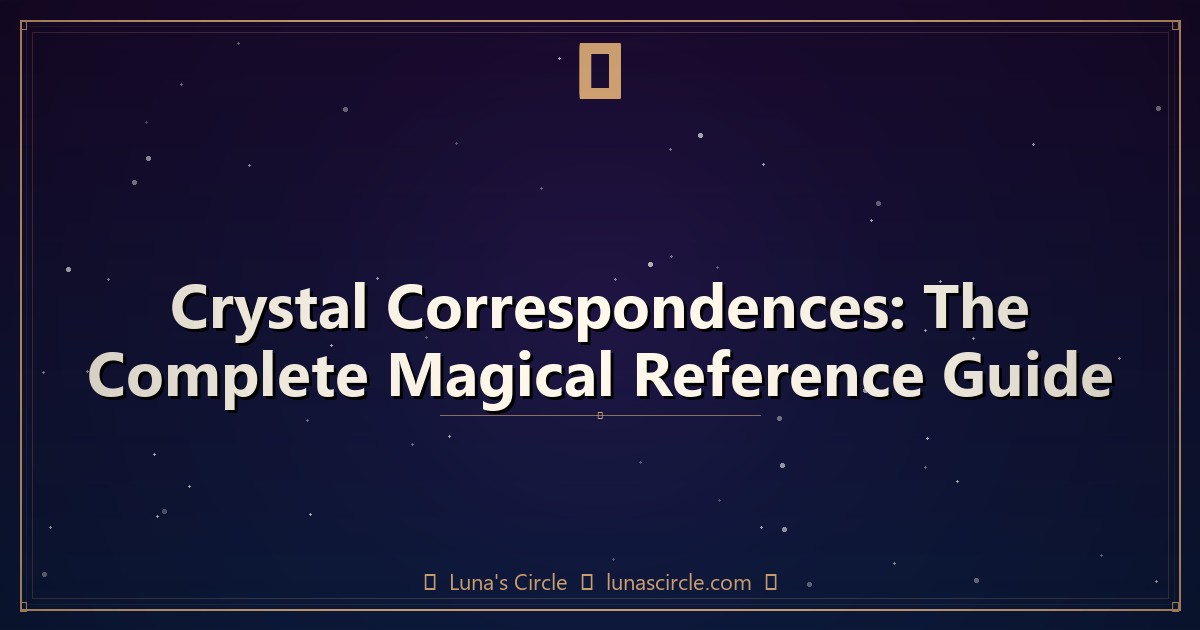 Crystal Correspondences: The Complete Magical Reference Guide