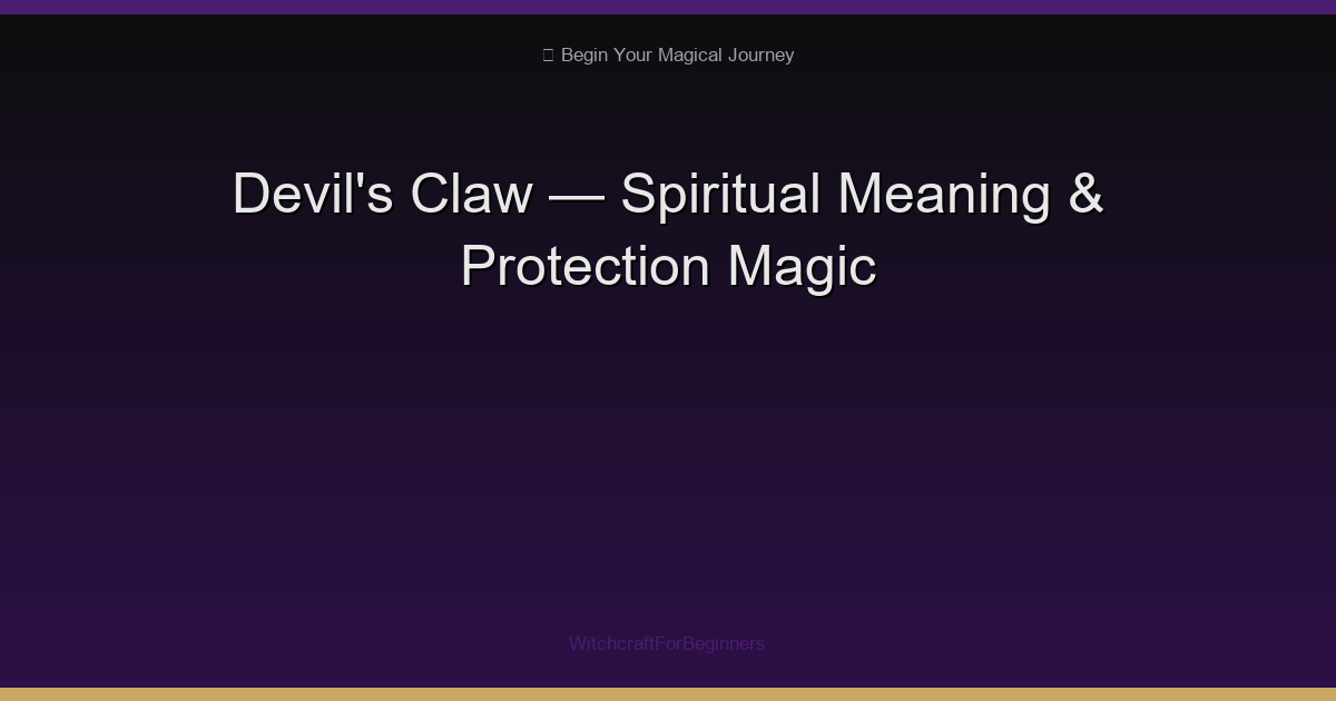 Devil's Claw: Spiritual Meaning, Magical Properties & Ritual Uses