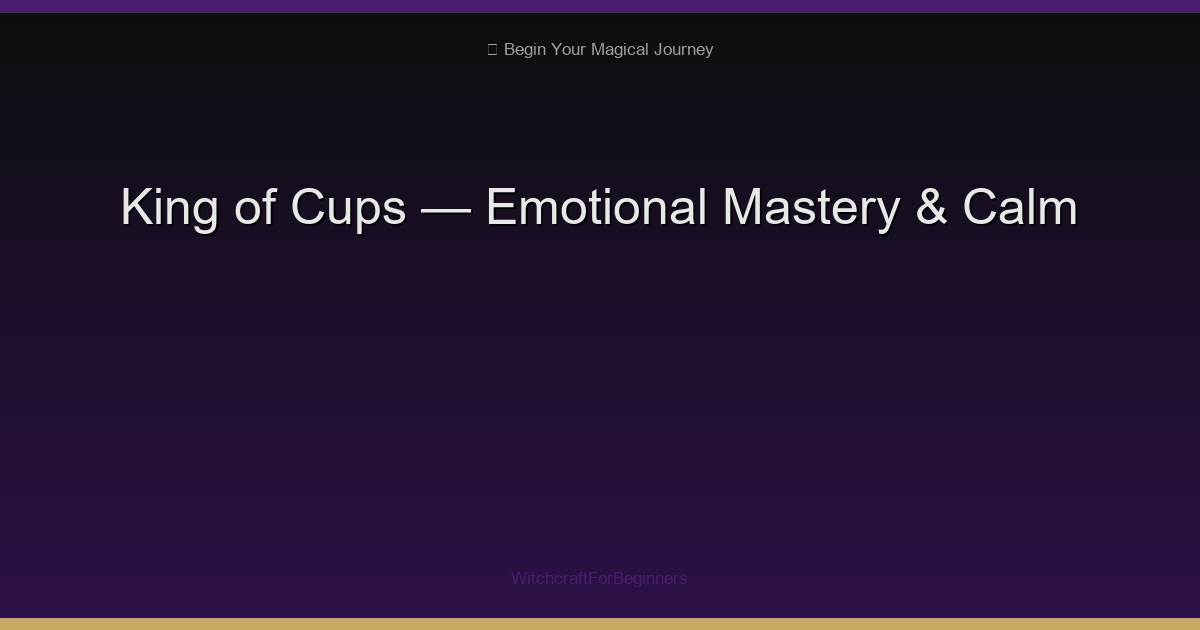 King of Cups: Emotional Mastery, Calm Leadership & Wisdom
