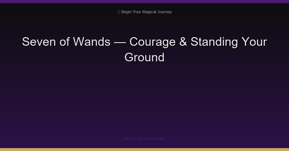 Seven of Wands Tarot Meaning: Courage, Standing Your Ground & Defending What You've Built