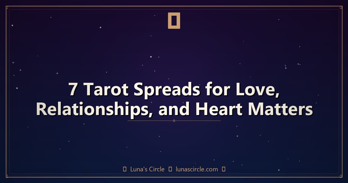 7 Tarot Spreads for Love, Relationships, and Heart Matters