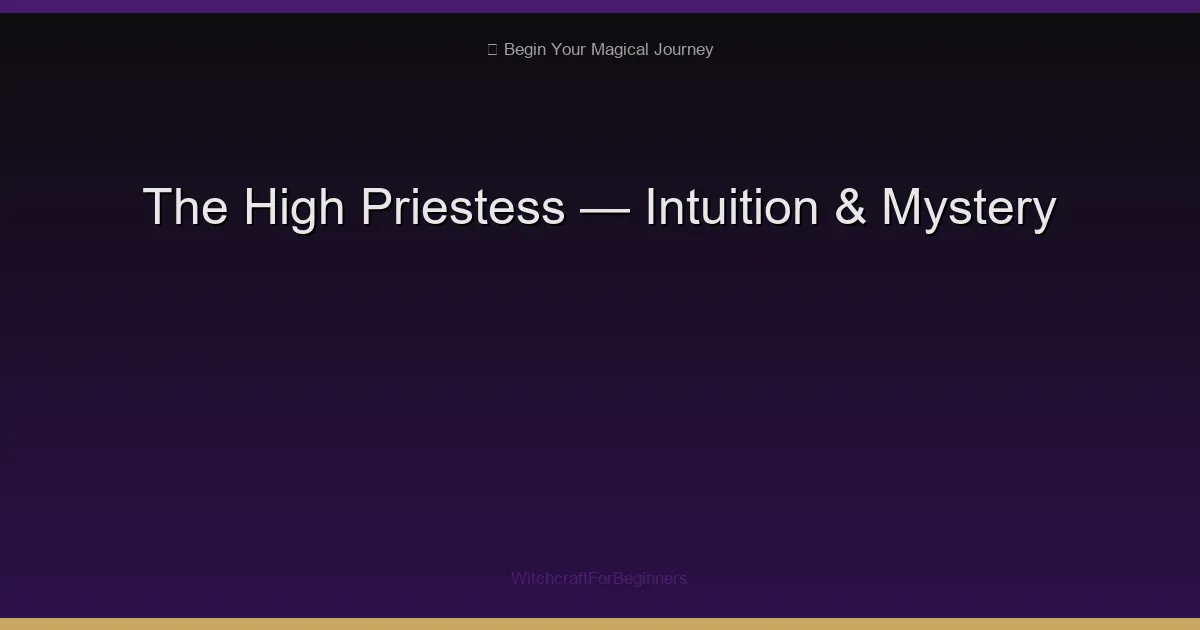 The High Priestess Meaning: The Voice That Speaks When You Finally Stop Talking