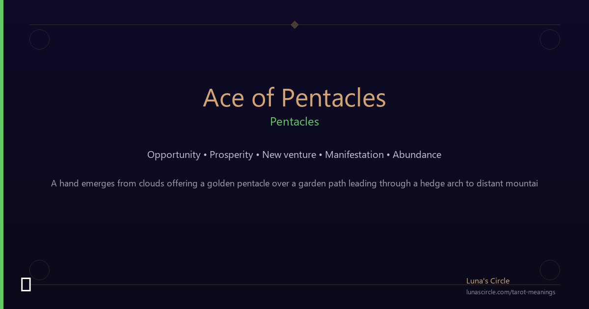 Ace of Pentacles Meaning: A Golden Opportunity Is Landing in Your Hands