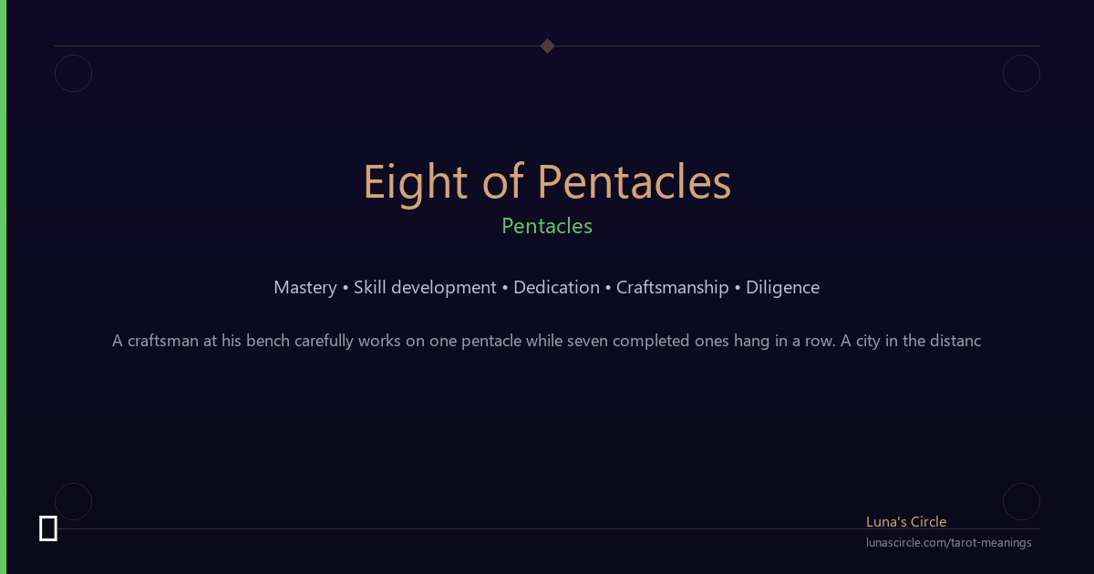 8 of Pentacles Meaning: The Quiet Power of Mastery Through Practice