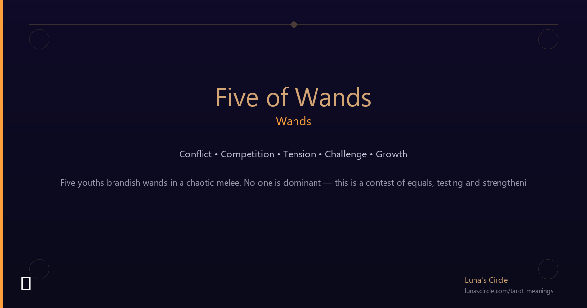 Five of Wands Meaning: The Creative Chaos of Healthy Competition