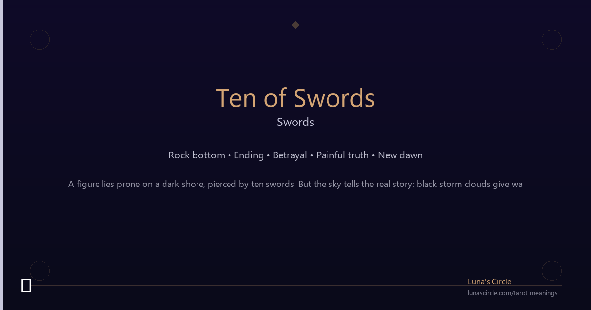 10 of Swords Meaning: Rock Bottom Is Where the New Dawn Begins